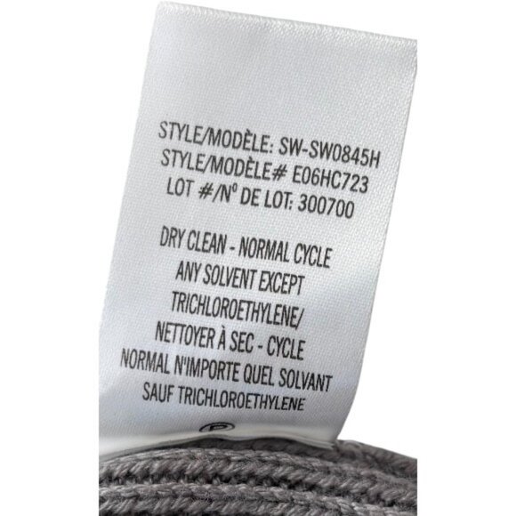 Helmut Lang grey high low hem knit long sleeve pullover sweater size P - Picture 6 of 6